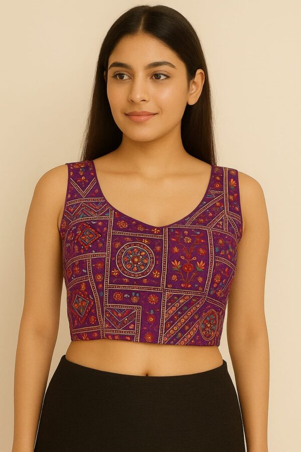 Purple Heritage Print Blouse